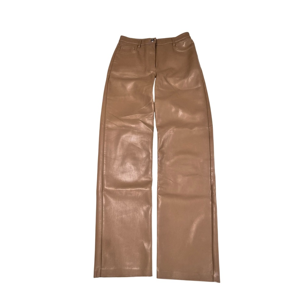 Wilfred Aritzia Melina Vegan Leather Pants Taupe Light Brown Size 4 81518